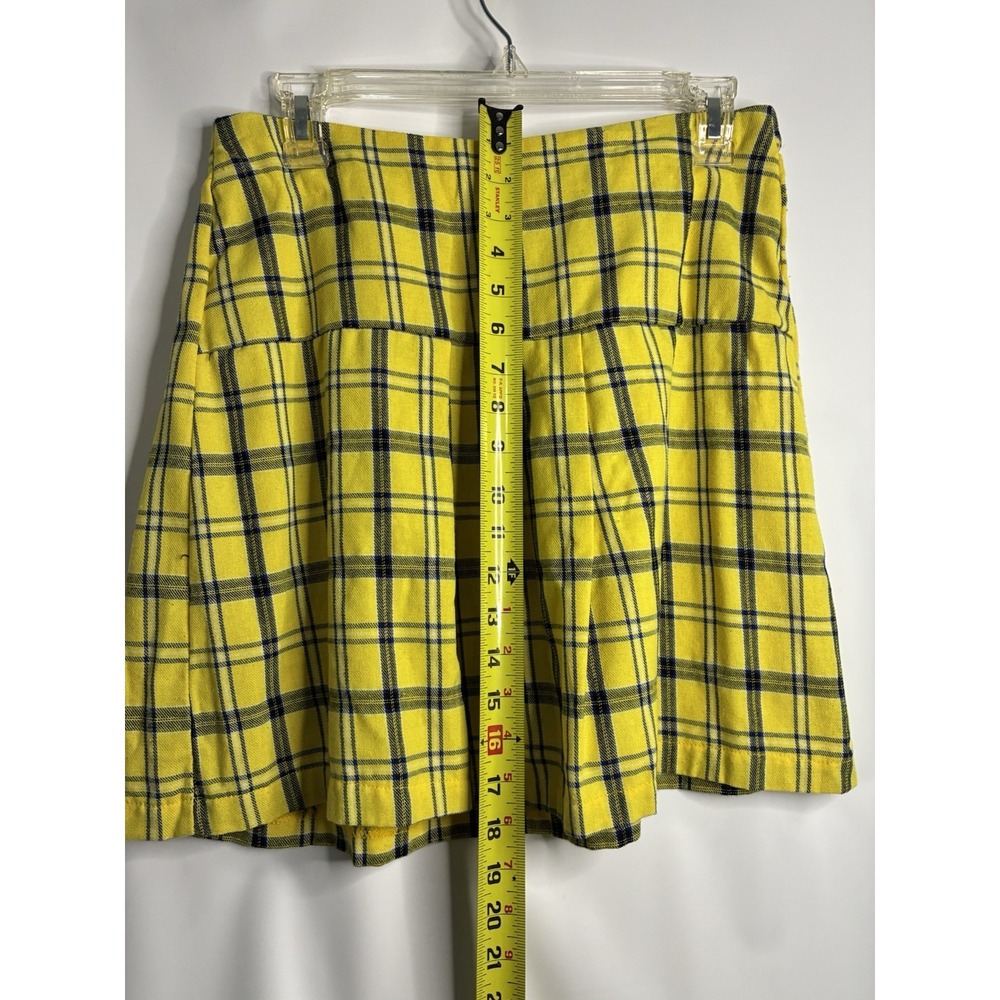 Clueless Cher Horowitz Dress Costume Size Large 2 Pc Yellow Black Plaid Pleated - Picture 8 of 9